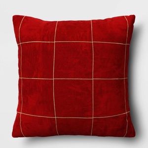 Velvet Windowpane Square Throw Pillow - Threshold™